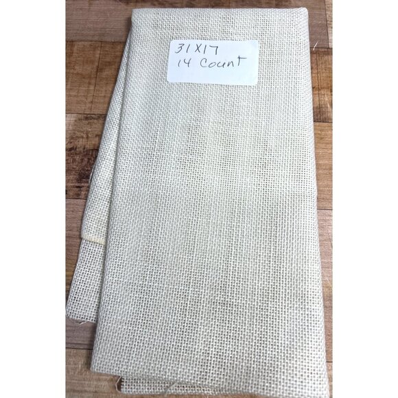 Handmade 31x17 Inch 14 Count Evenweave Cross Stitch Fabric - Picture 1 of 2